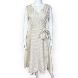 Heydari Striped Wrap Dress - sz Small